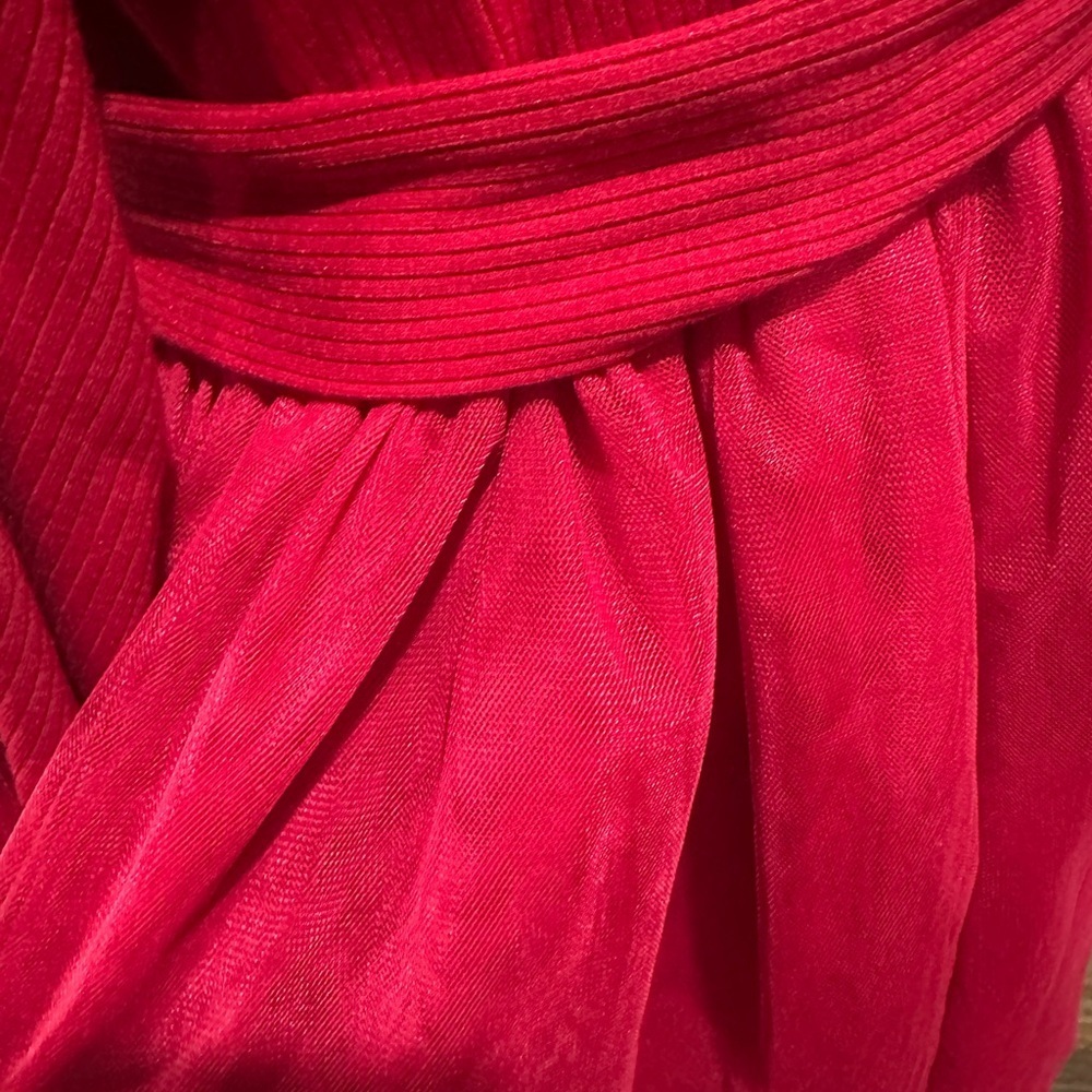 Ivy City Co Short Cosette Dress Red Tiered Tulle Ribbed Knit Size 1X NWT - Picture 4 of 11